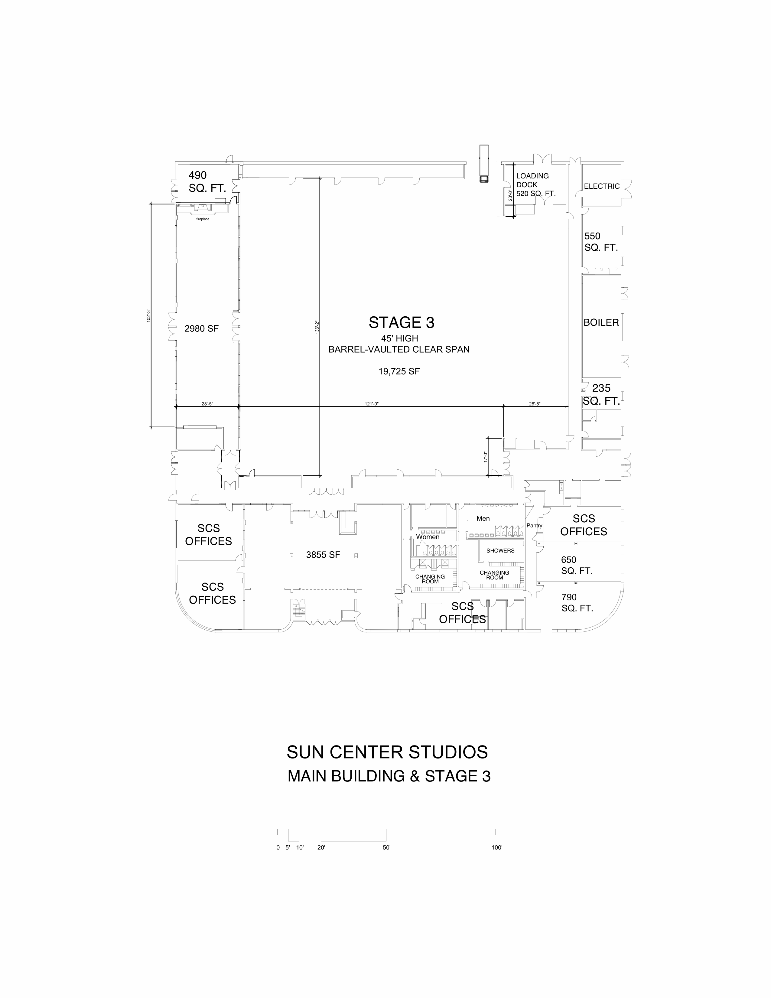 Sun Center Studios SS 3 Floorplan 001