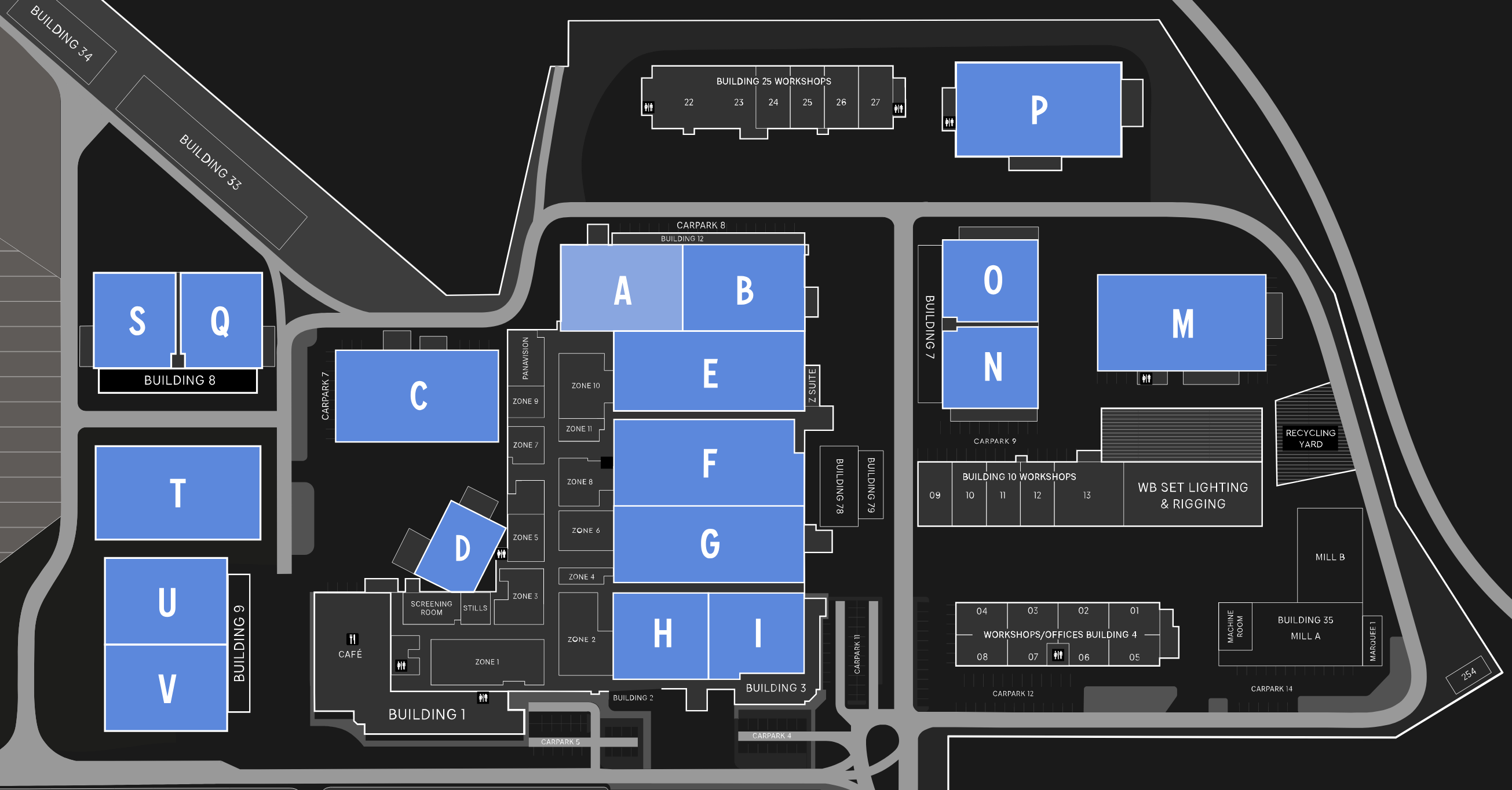 Warner Bros. Studios Leavesden SS A Map Detail