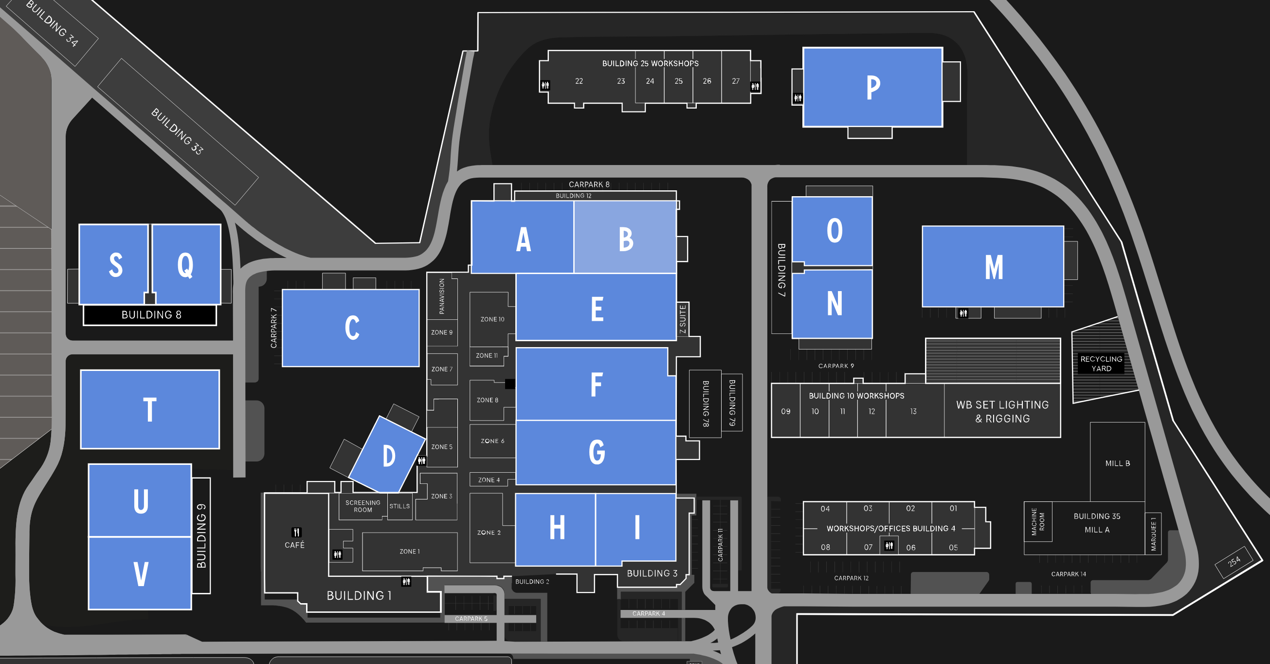 Warner Bros. Studios Leavesden SS B Map Detail