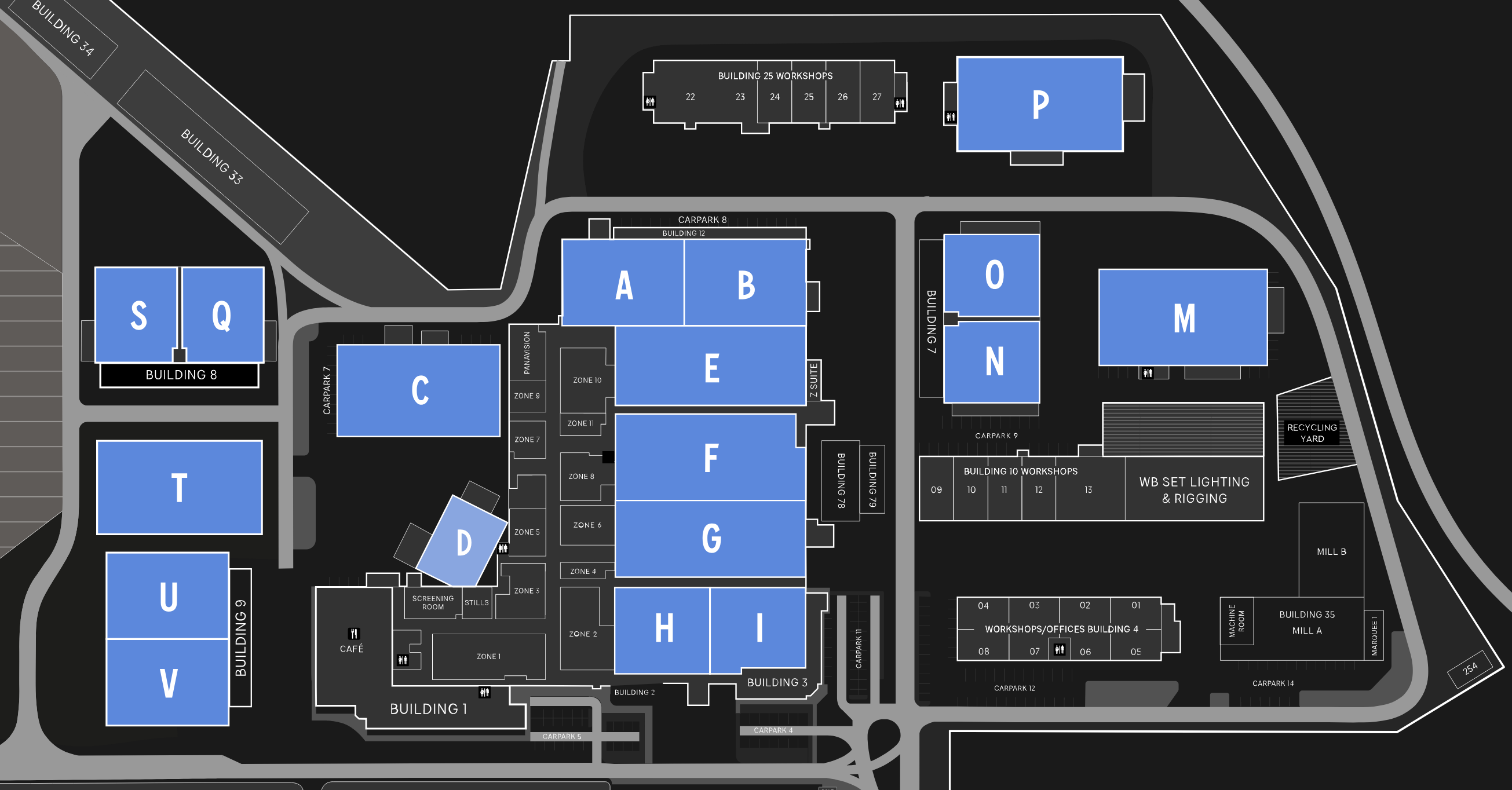 Warner Bros. Studios Leavesden SS D Map Detail
