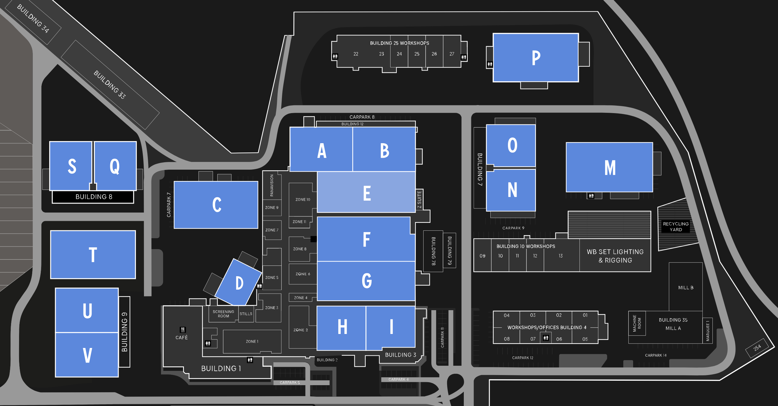 Warner Bros. Studios Leavesden SS E Map Detail