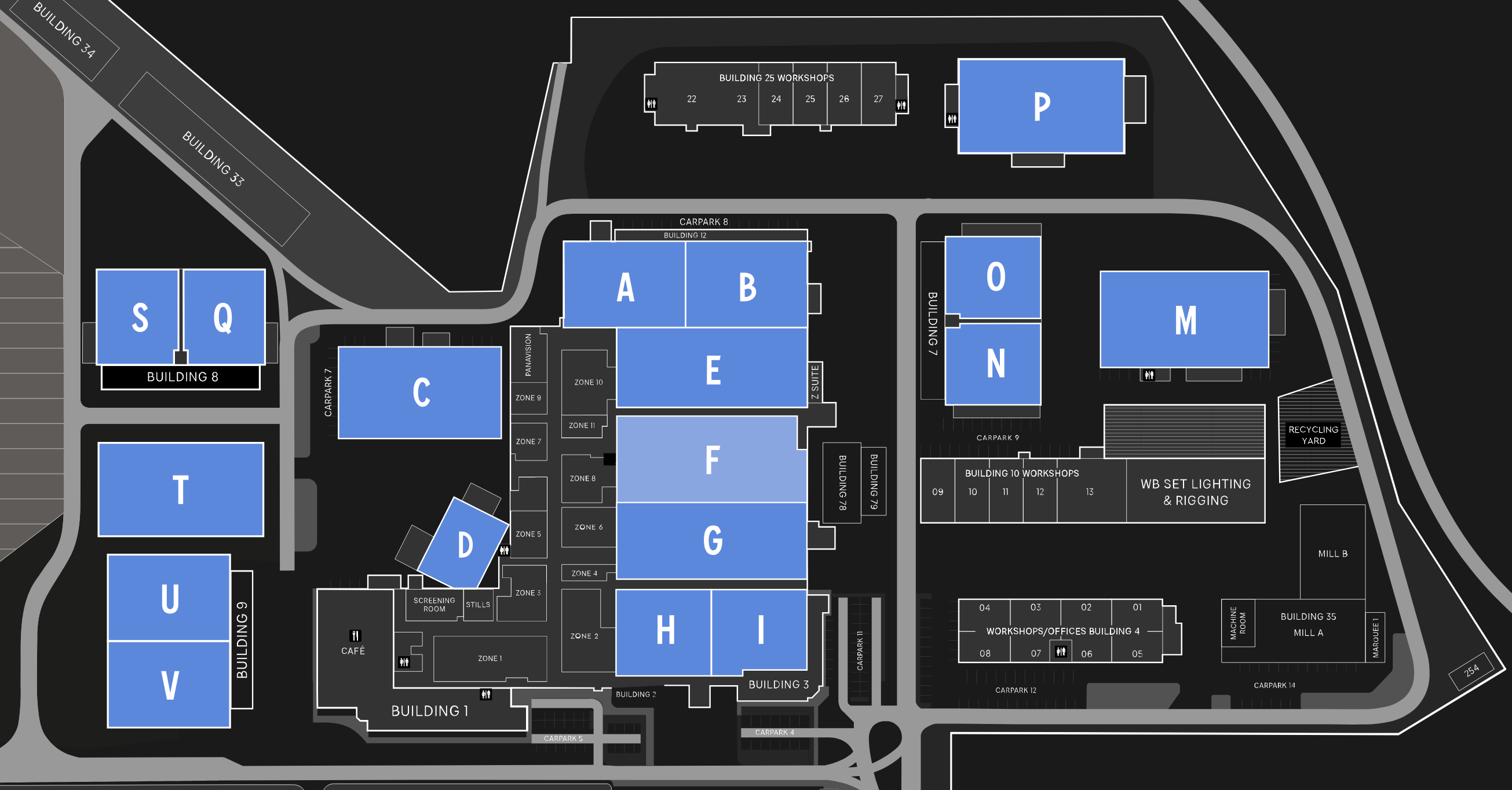 Warner Bros. Studios Leavesden SS F Map Detail