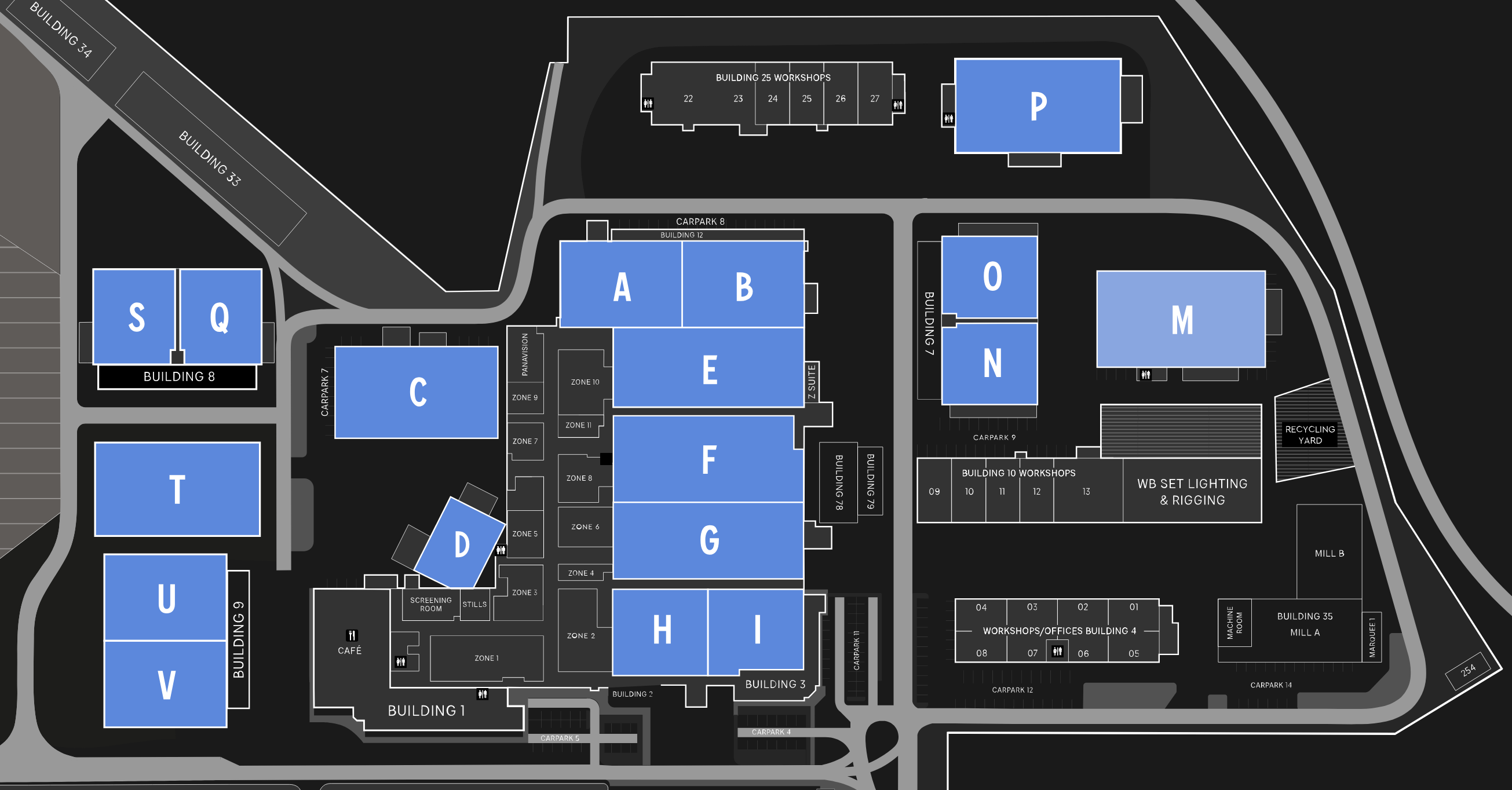 Warner Bros. Studios Leavesden SS M Map Detail