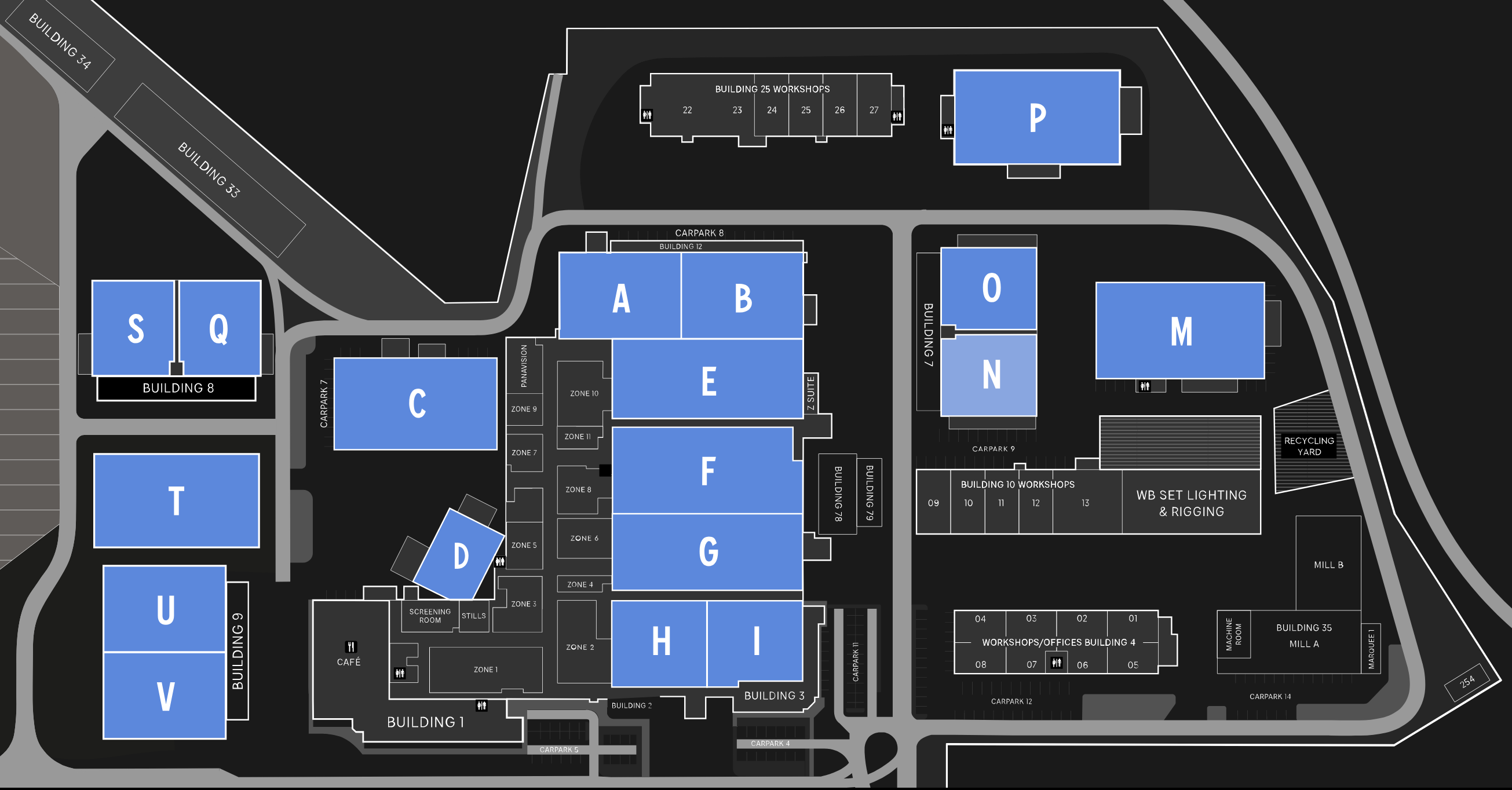 Warner Bros. Studios Leavesden SS N Map Detail