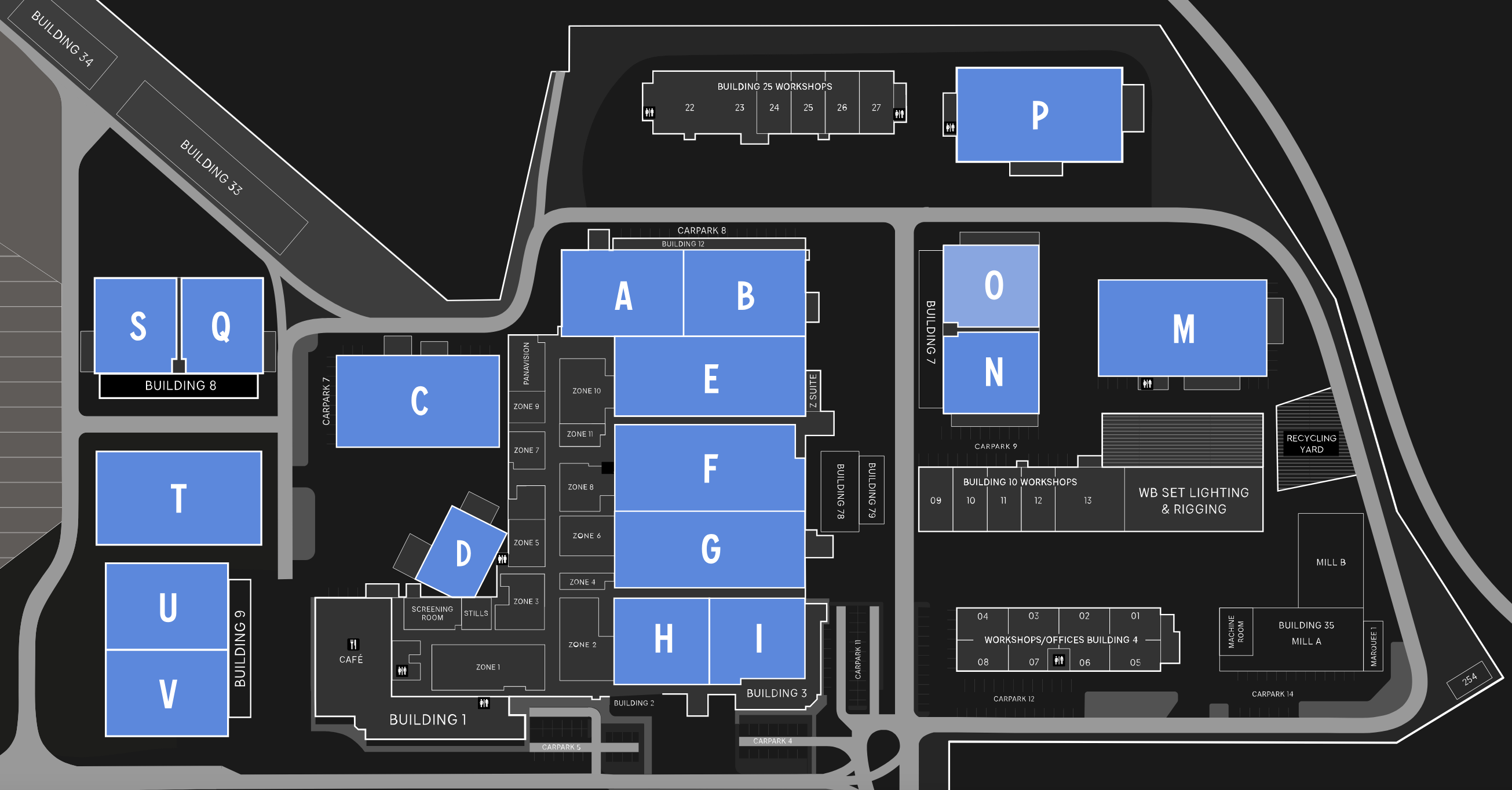 Warner Bros. Studios Leavesden SS O Map Detail