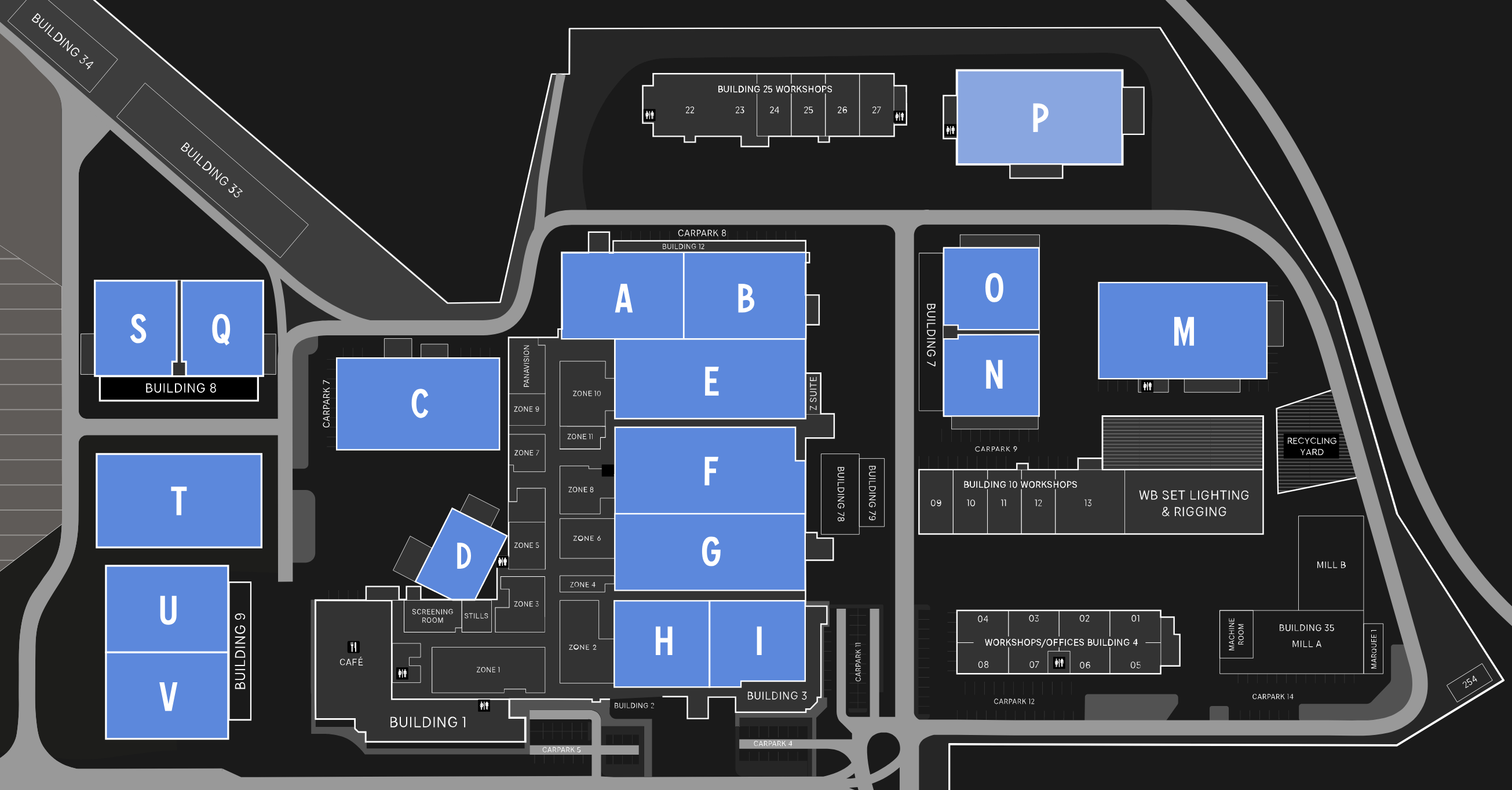 Warner Bros. Studios Leavesden SS P Map Detail
