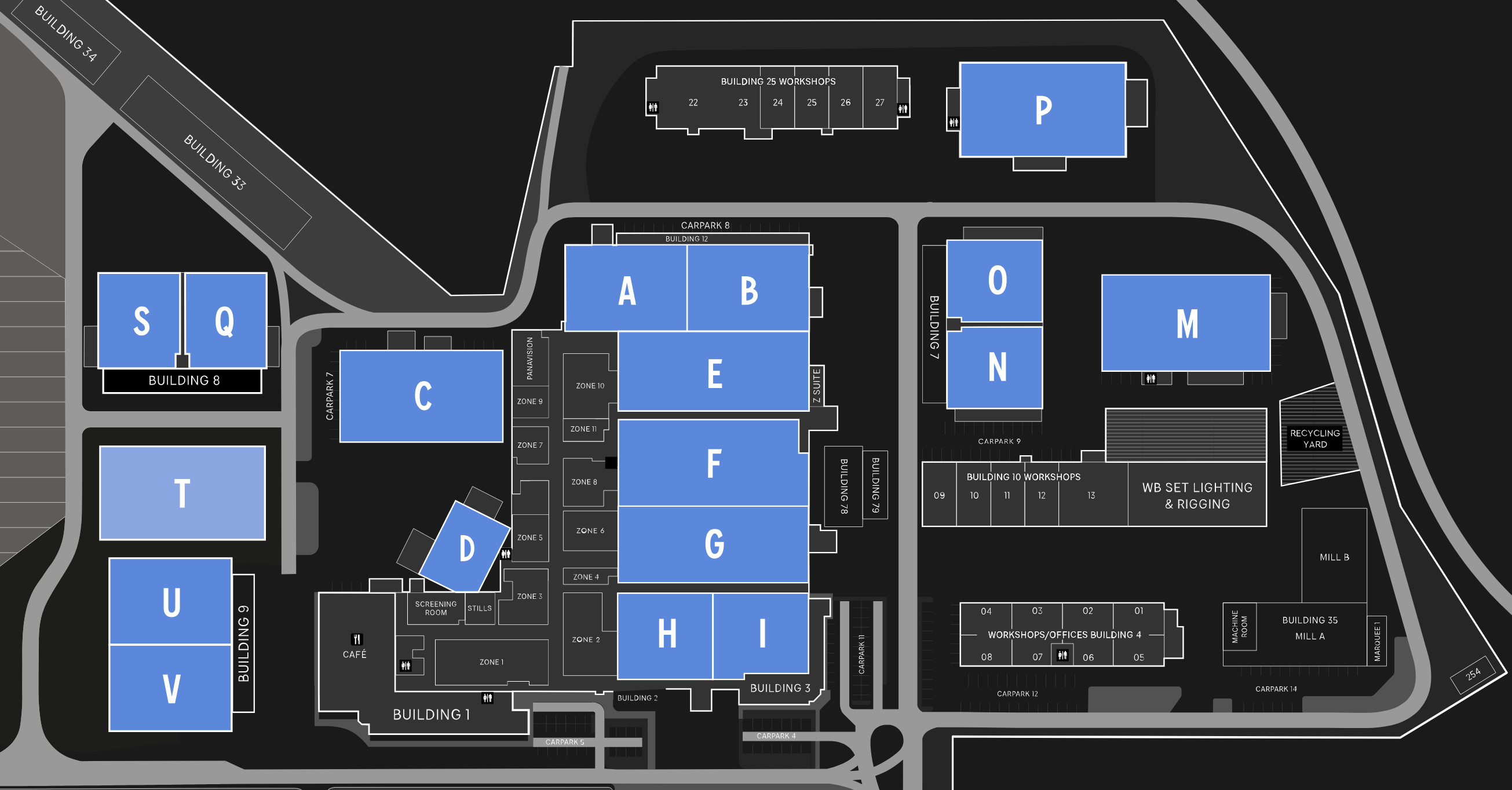 Warner Bros. Studios Leavesden SS T Map Detail