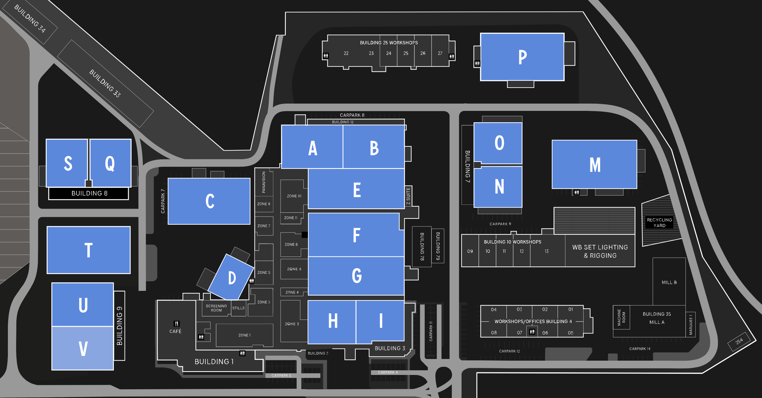 Warner Bros. Studios Leavesden SS V Map Detail